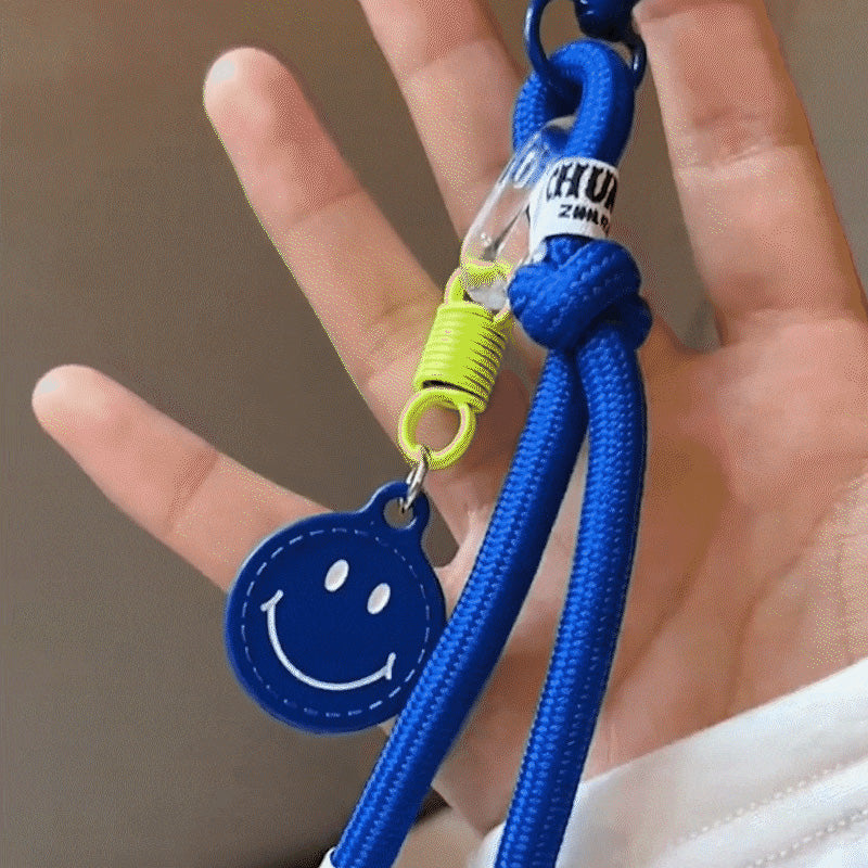 Gestrickter Glücks-Smiley-Anhänger