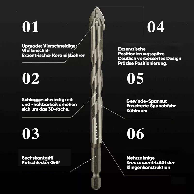 Vierschneidiger Exzenterbohrer