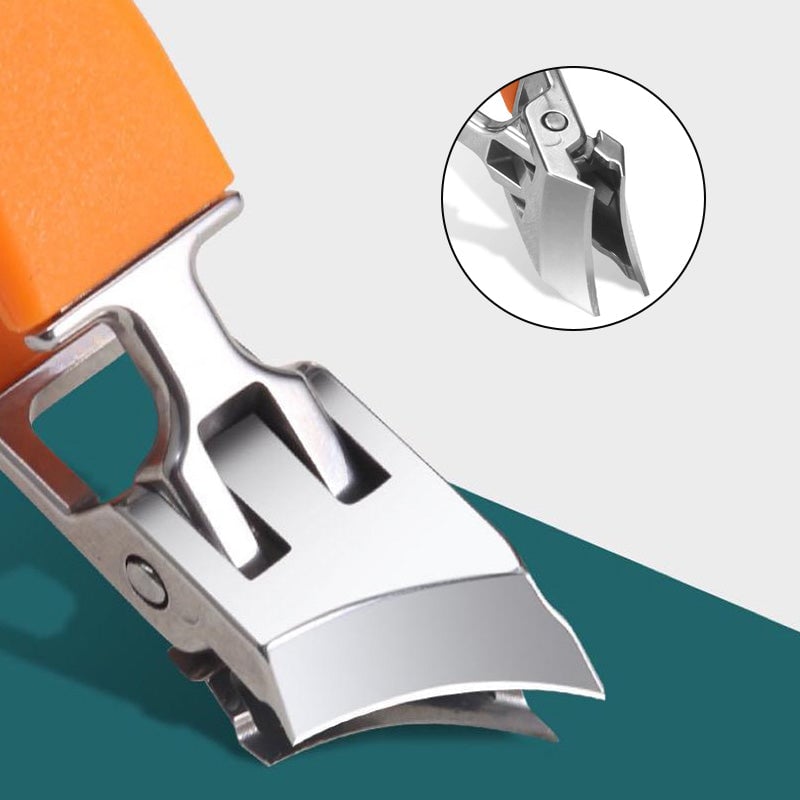 Nagelclipper mit weiten Kieferöffnungen und Anti-Splash-Schneidekante