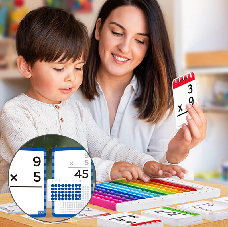 Mathe-Lernkarten und Pop-Fidget-Chart