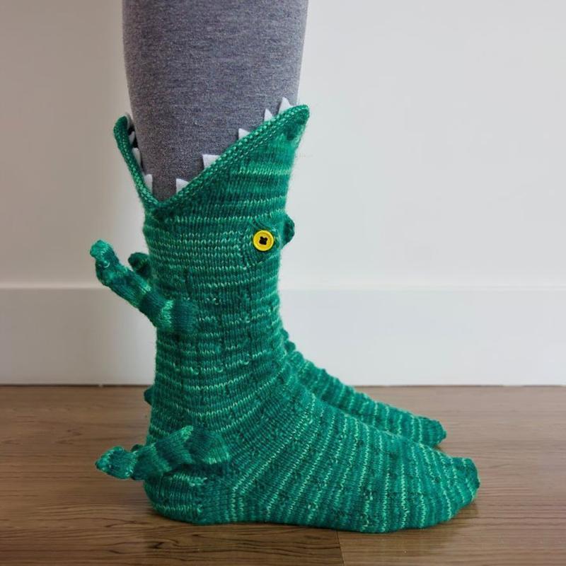 Krokodilsocken stricken