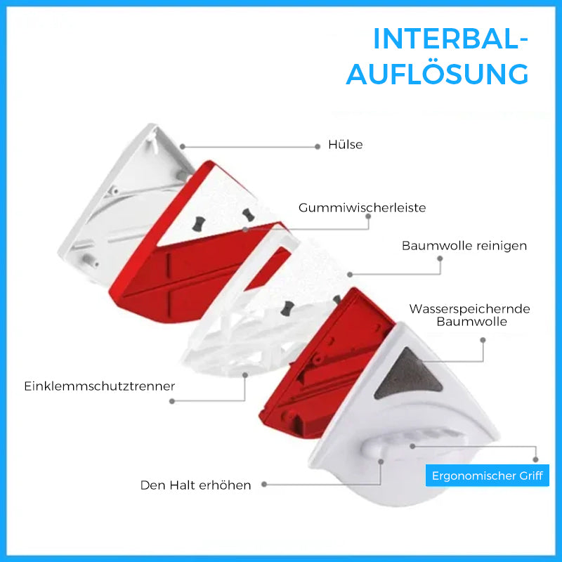 Doppelseitiger magnetischer Fensterreiniger