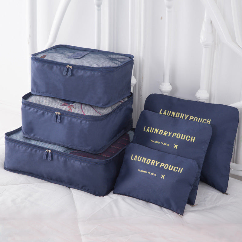 6 Stücke tragbare Gepäckverpackungswürfel