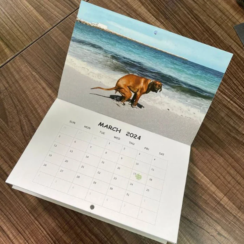 Frühbucherpreis---Kalender 2024: Hunde kacken an schönen Orten