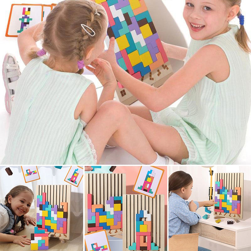 Stapelpuzzle-Spielzeug aus Holz