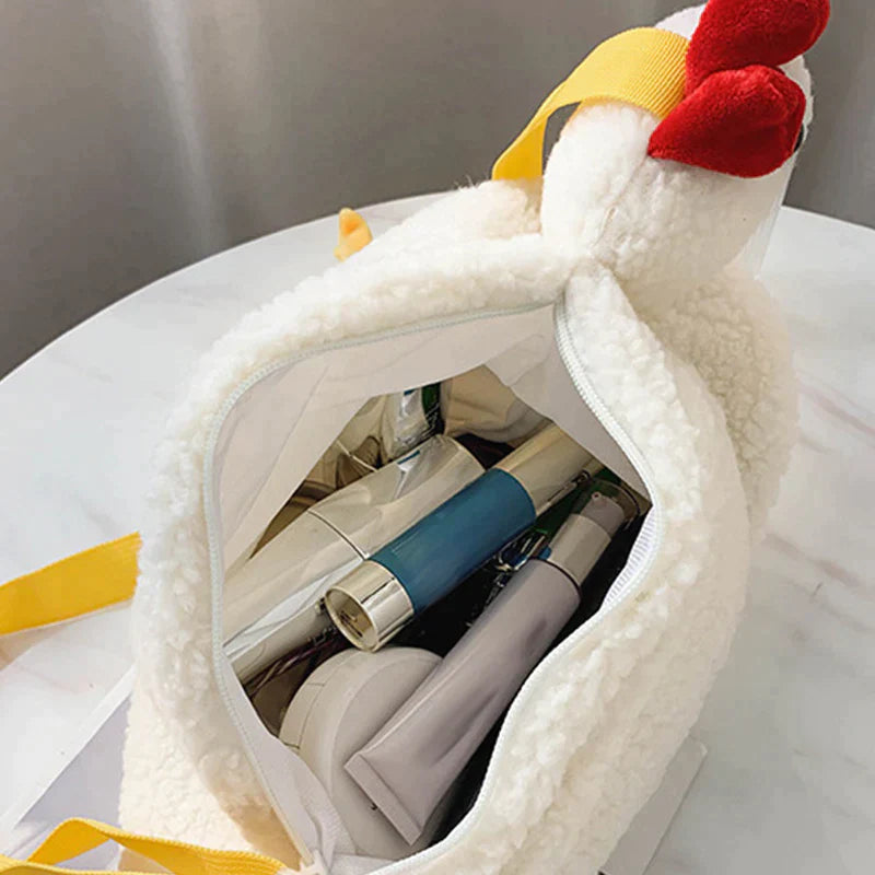 Großes Hahn Plüsch Tasche