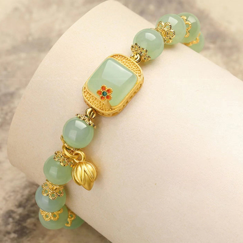 Hotan Jade Perlenarmband