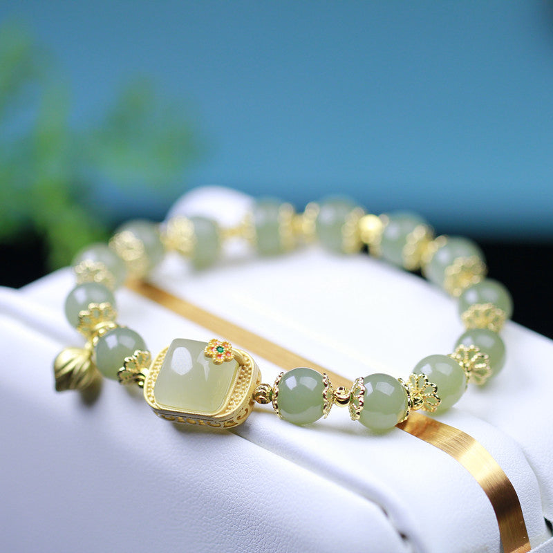 Hotan Jade Perlenarmband