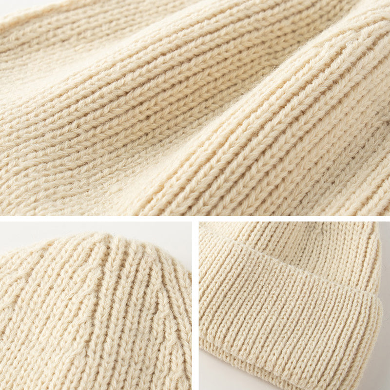 Warme Wolle Strickmütze