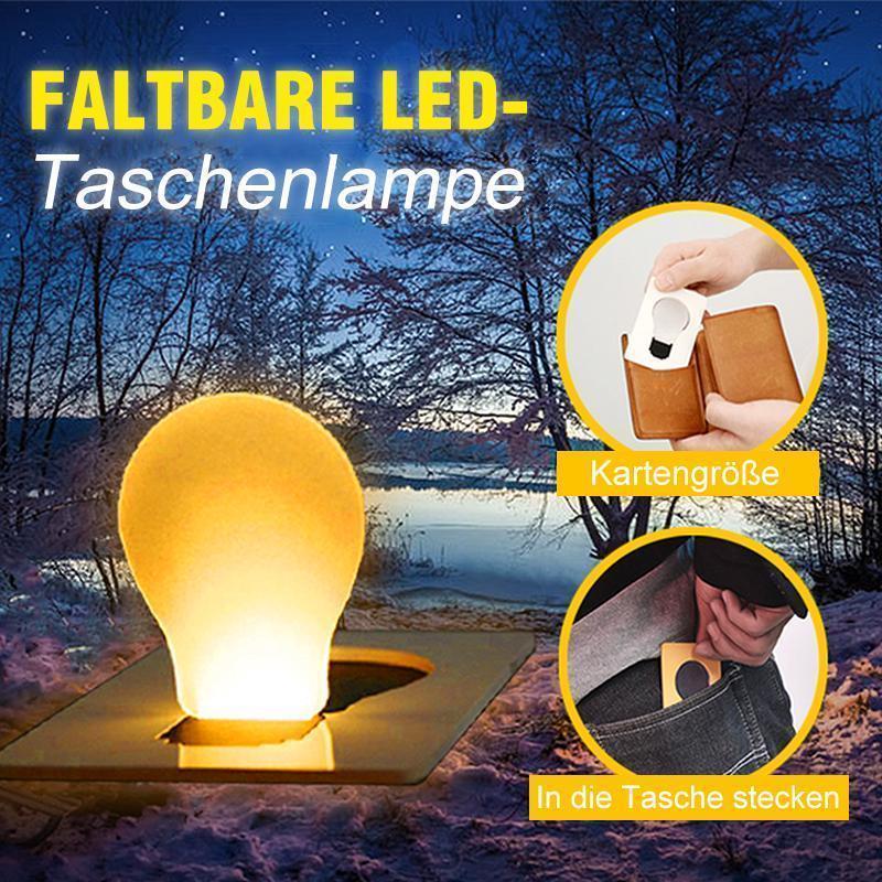 Faltbare LED Glühbirne Kartenlampe, Weißstrahl