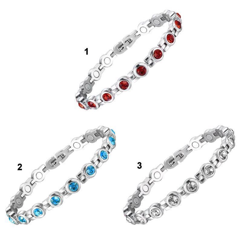 Titanstahl Strasssteinen Armband