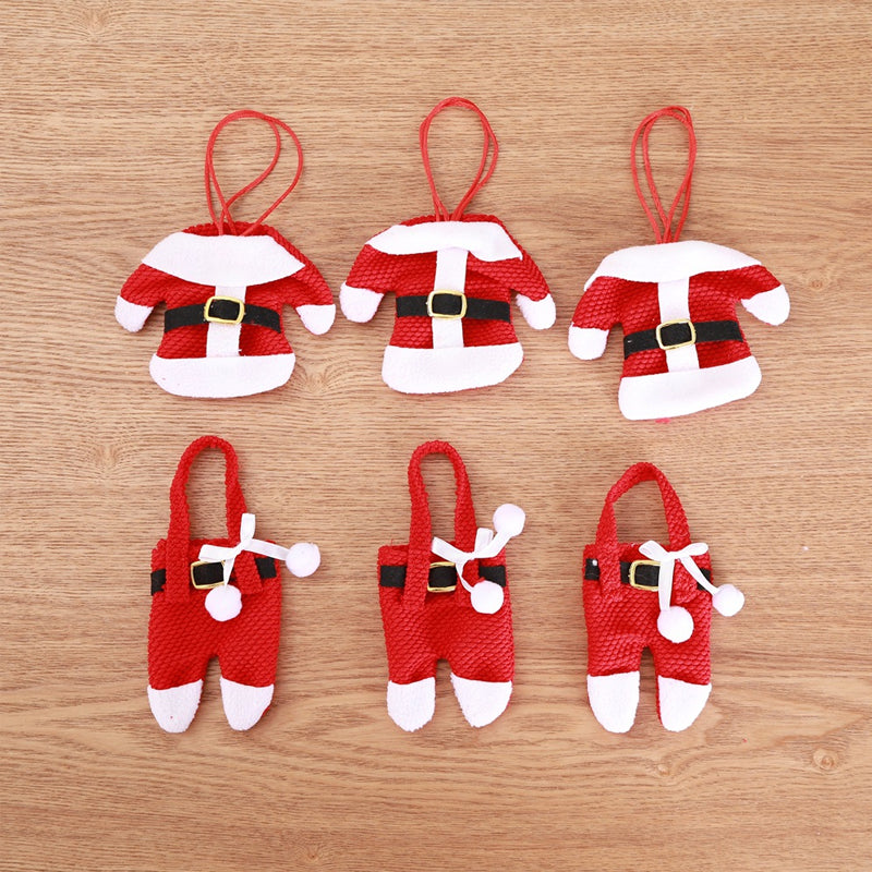 Weihnachtsbesteckhalter Messer Gabel Tasche (3 Sets)