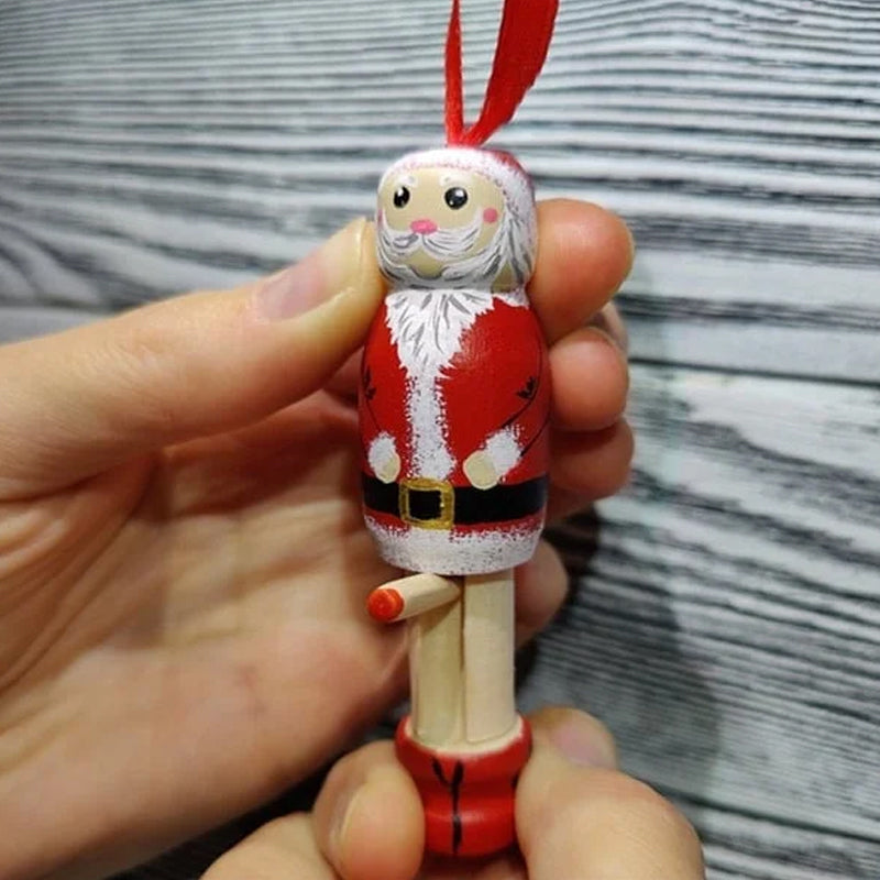 Überraschender Weihnachtsmann-Puppe