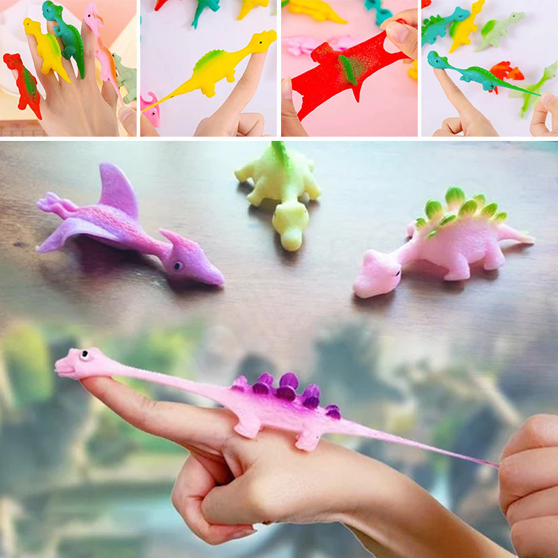 Schleuder-Dinosaurier-Fingerspielzeug (10 Stück)