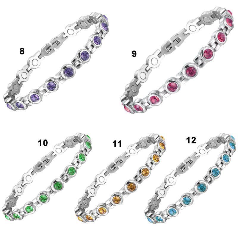 Titanstahl Strasssteinen Armband