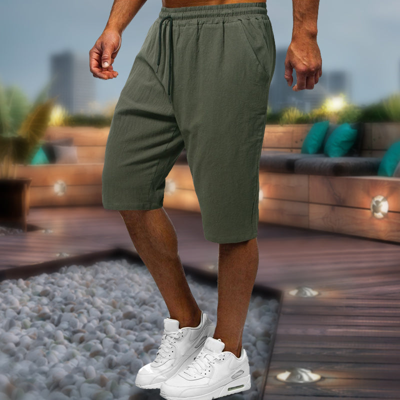 Lässige Baumwoll-Leinen-Shorts für Herren