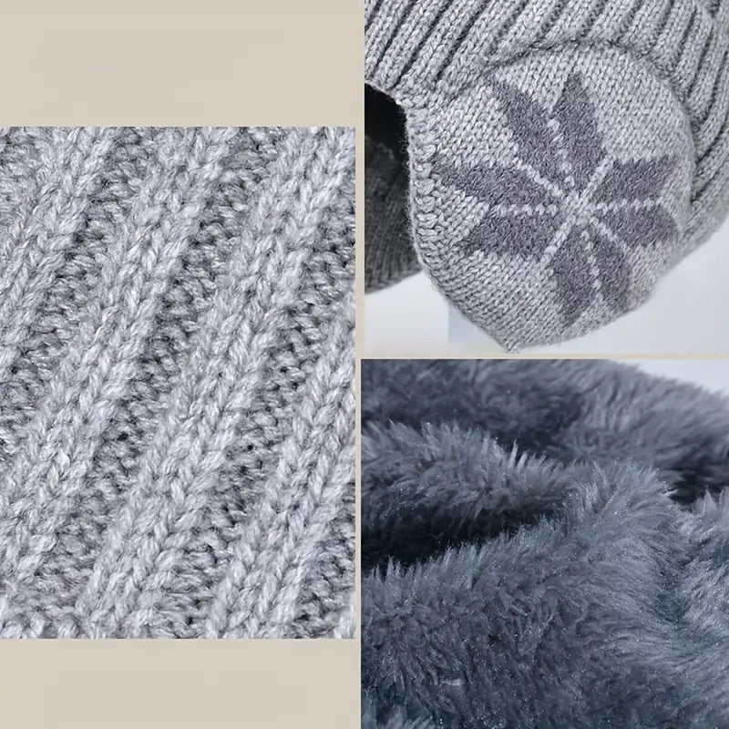 Winter Warmes Strickmütze & Schal Set