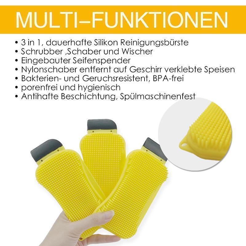 Bequee 3-in-1 Silikon Reinigungsbürste, 2 Stücke - hallohaus