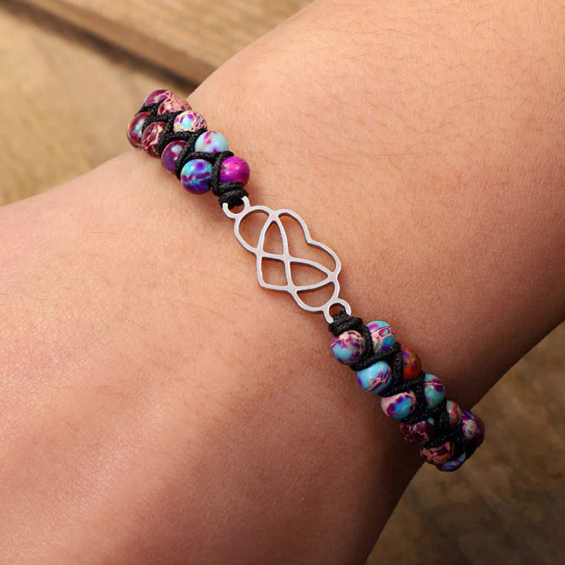 Doppelherz Handgewebtes Armband