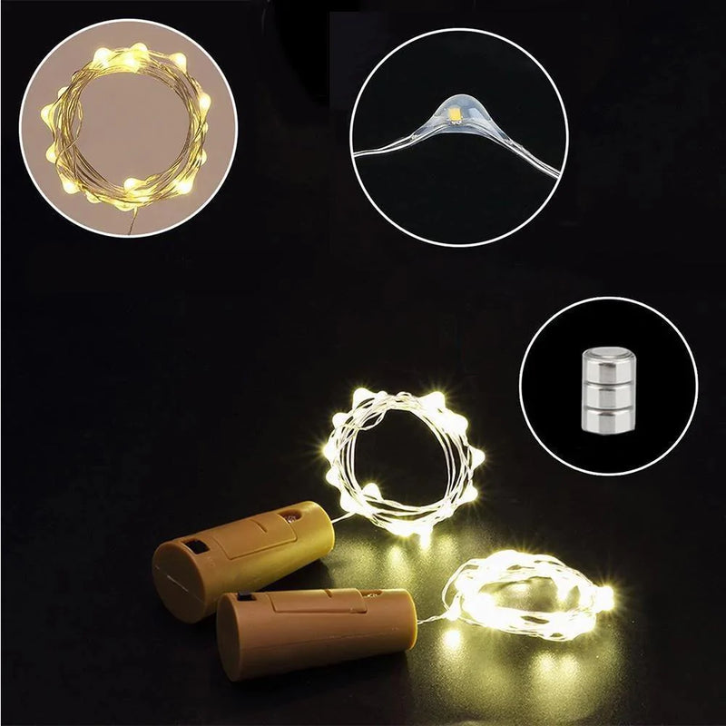 LED-Weinflaschenlichter Kork Nachtlicht DIY Decor Lift - Stück