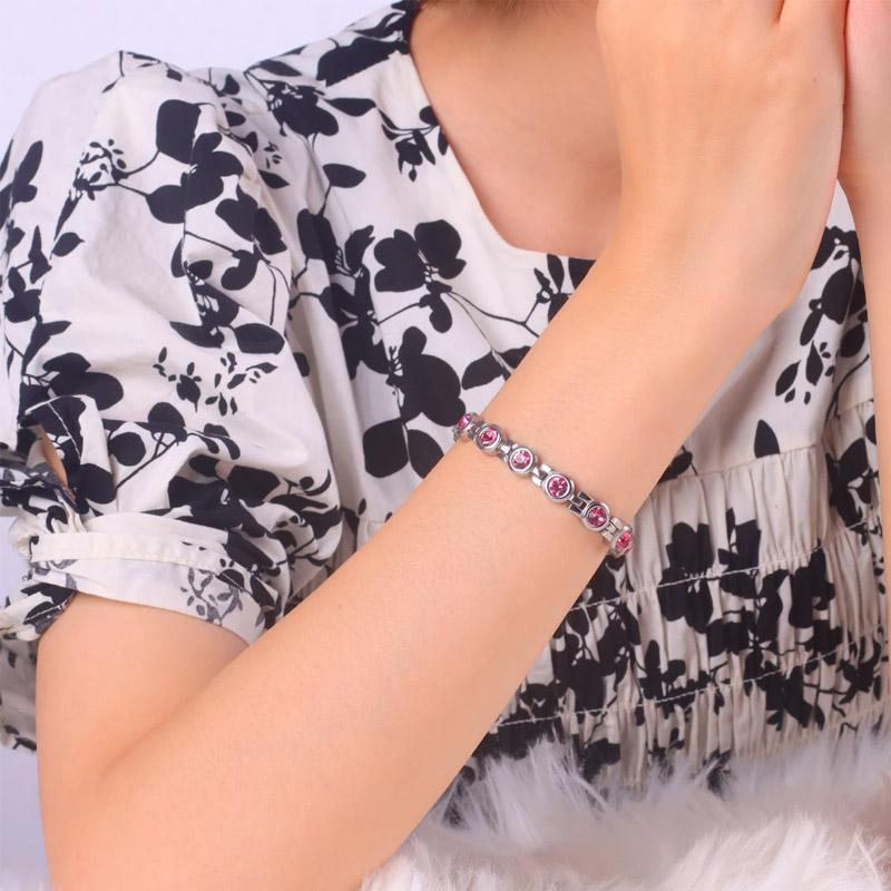 Titanstahl Strasssteinen Armband