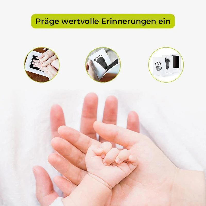 Schmutzfreies Baby-Abdruckset für Hände und Füße