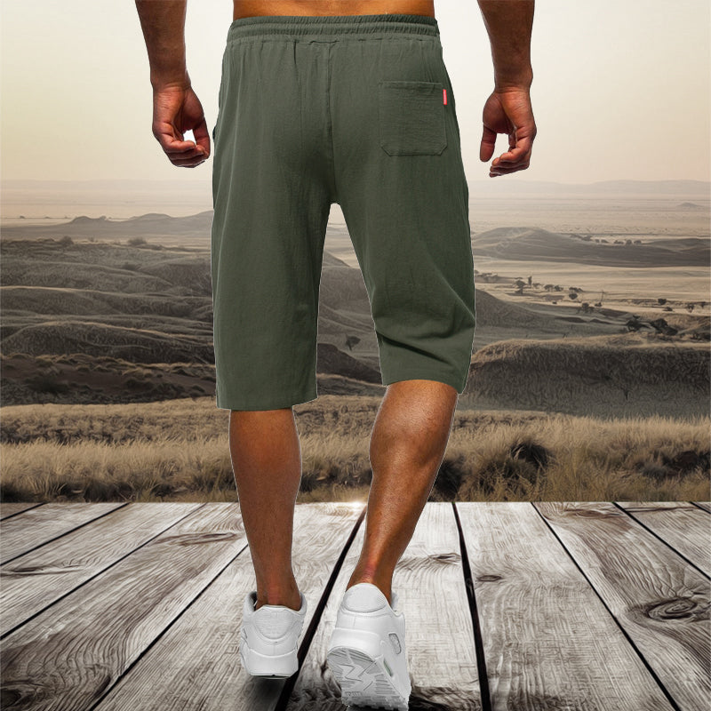 Lässige Baumwoll-Leinen-Shorts für Herren