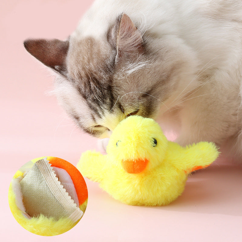 Gelbes Entenspielzeug für Katze