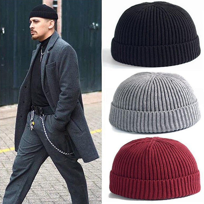 Warme Wolle Strickmütze