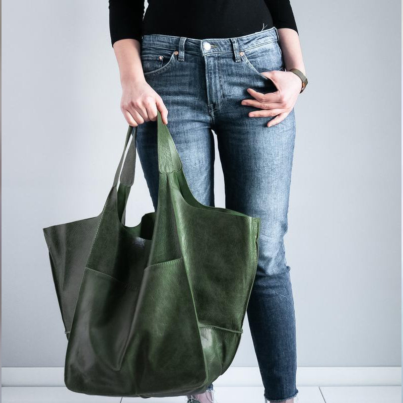 Frauen übergroße Leder Handtaschen